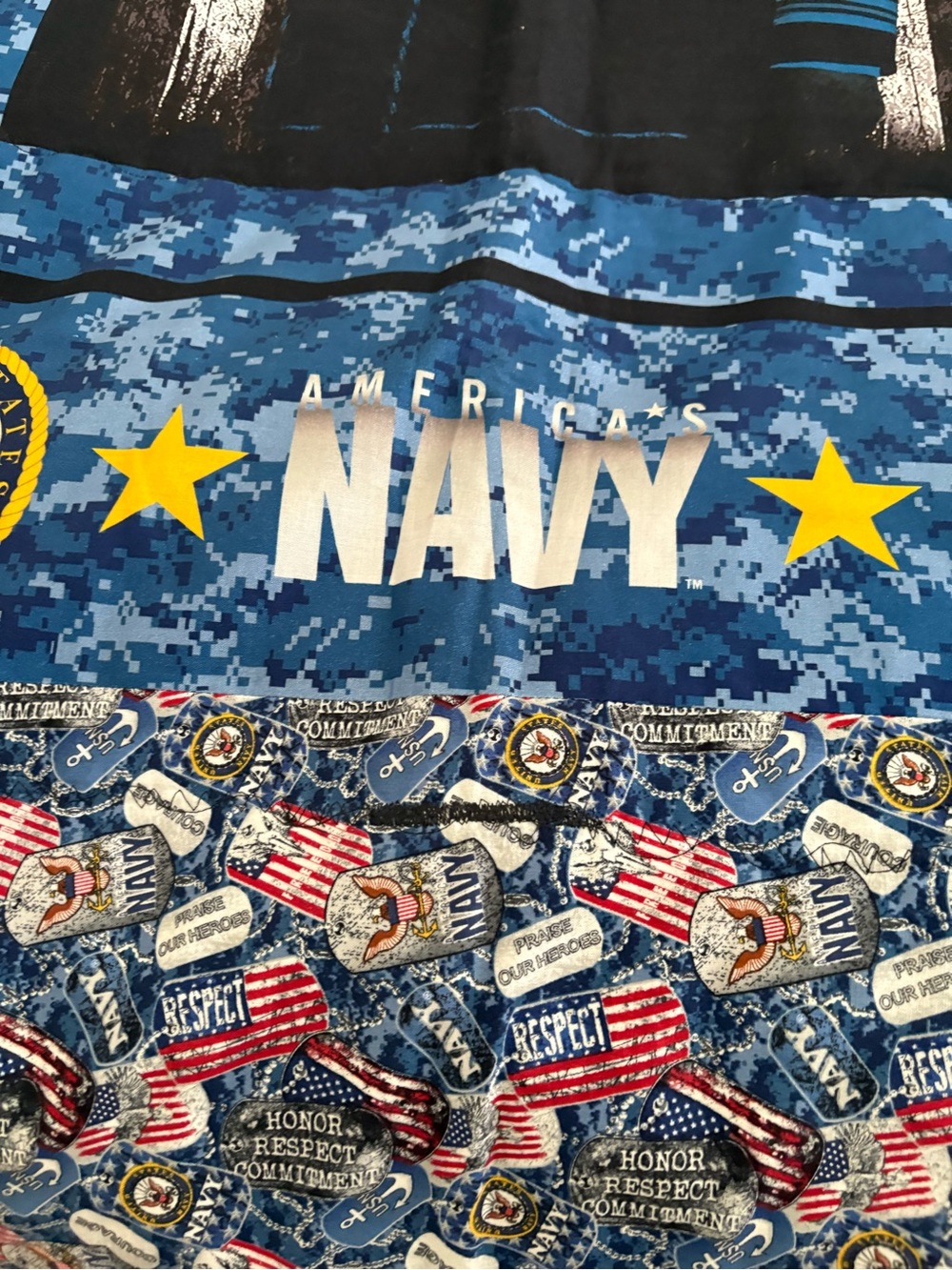 Navy Tribute Blue Patriotic  Quilt - Picture 6 of 7